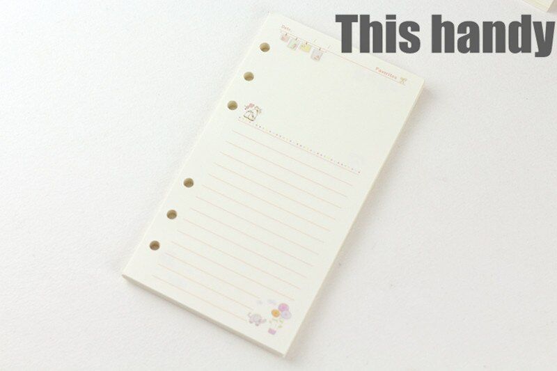 Stationery factory directly A5 / A6 loose-leaf PDA notebook core notepad color pages refill inner paper 90papers/pc