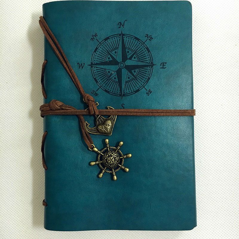 RuiZe faux leather journal notebook A6 blank kraft paper note book diary 6 ring binder traveler notebooks soft cover