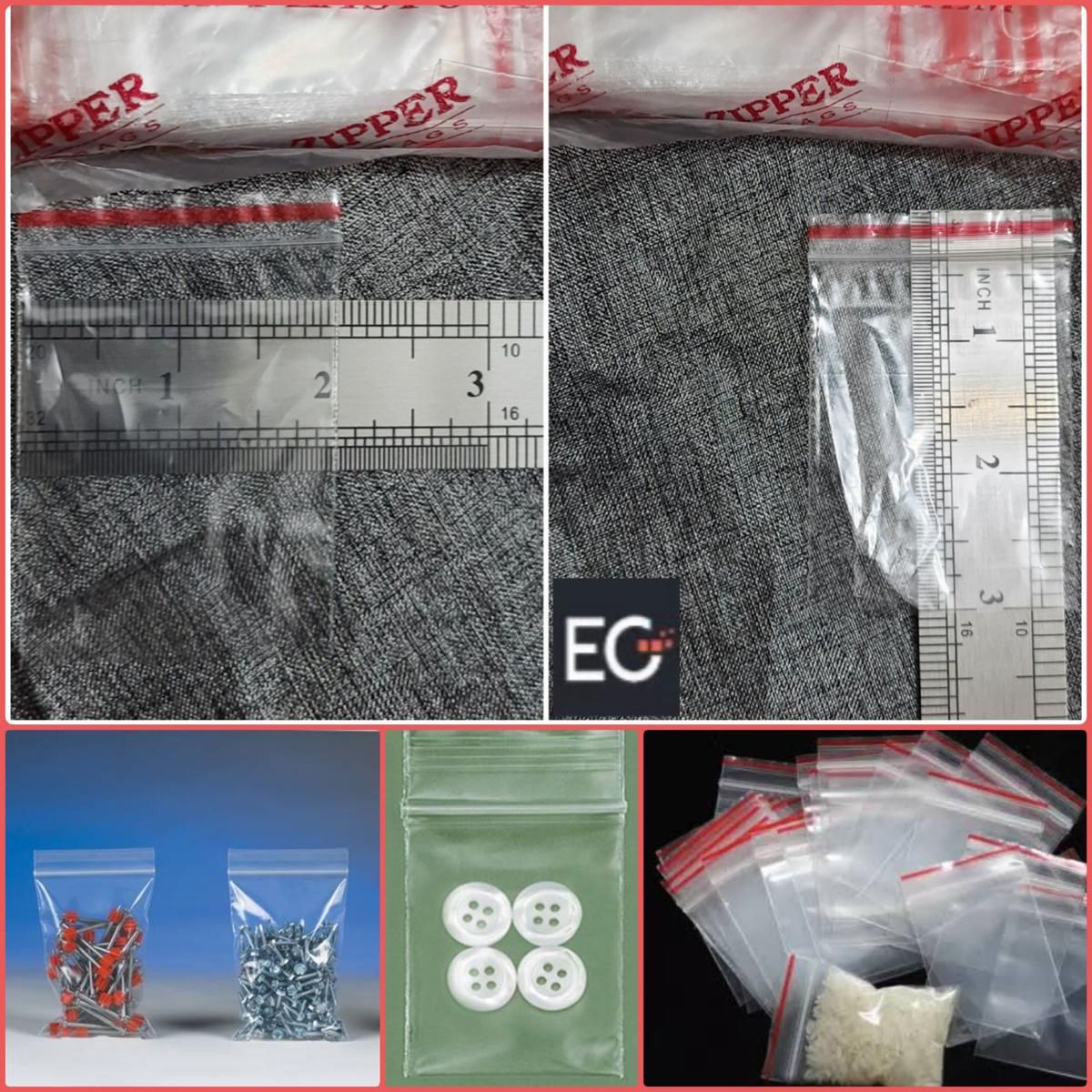 2 x 3 Inch Zip Lock Plastic Packet (200 pcs pack)