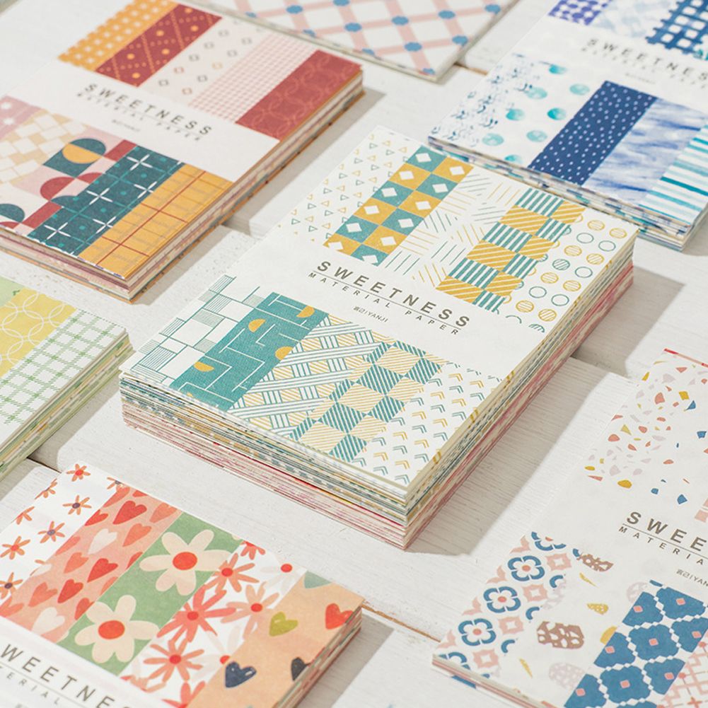 50 Sheets/Pack Creative Retro Paper for DIY Scrapbooking Journal Diary Crafts Decoration Material Album Vintage Papers