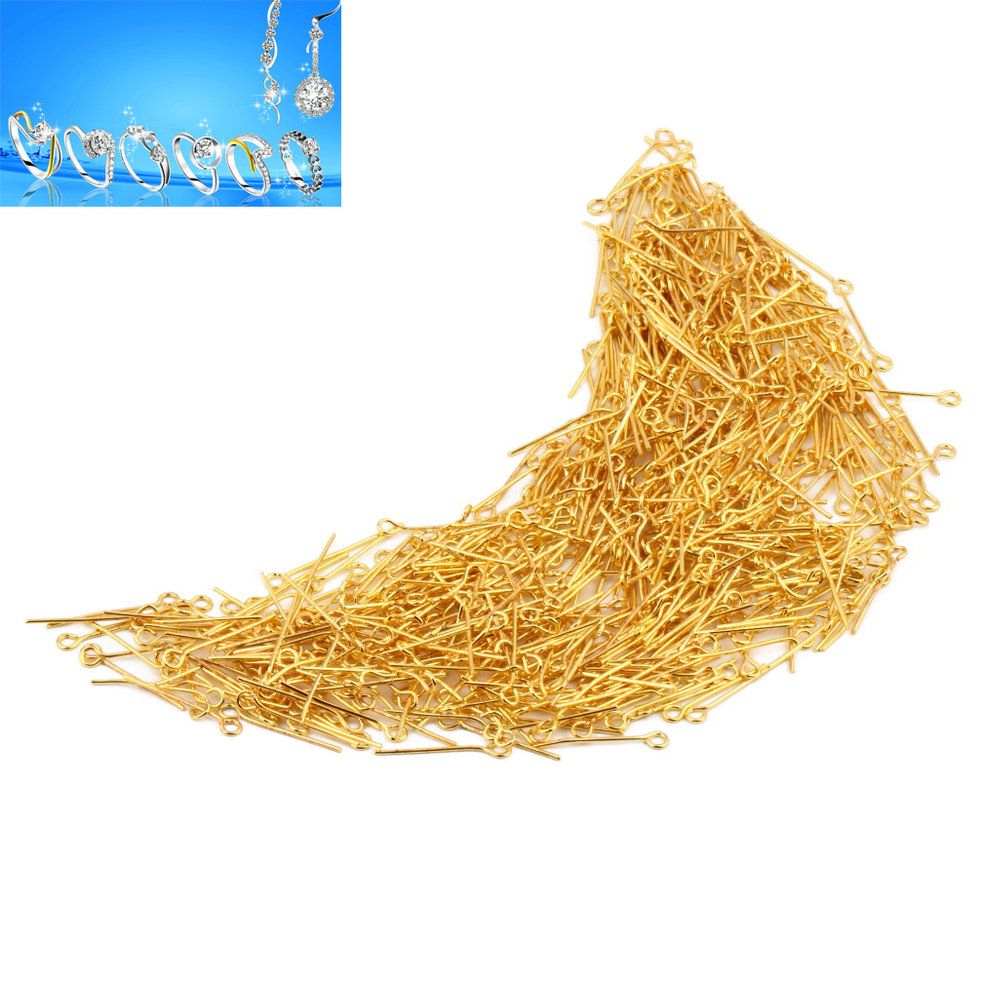 MA 20mm,30mm,40mm Gold Plated Package 9 shaped pin eye pin DIY earrings