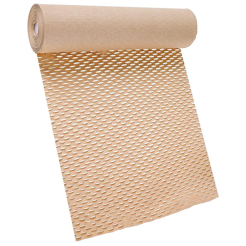 Honeycomb Packaging Paper Cushioning Kraft Paper Wrap Roll 11.8 Inch x 65 feet Eco-Friendly Honeycomb Protective Wrap
