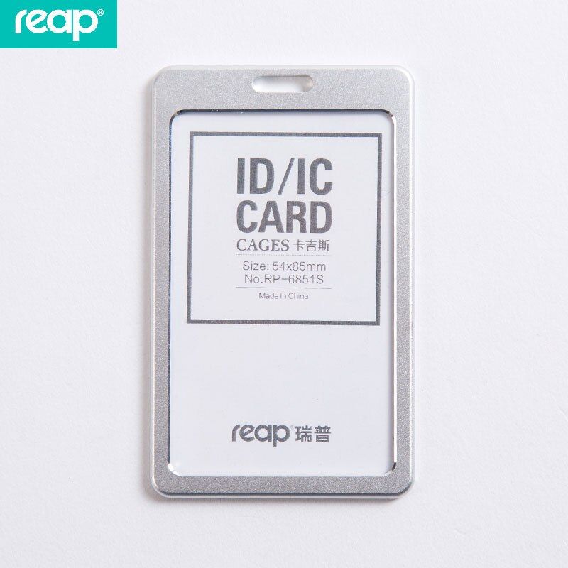 1 PCS Reap Aluminum Name Badge Holder Vertical ID Card holder with Adjustable Lanyard/Strap Card Holder Name Tag Badge Holder
