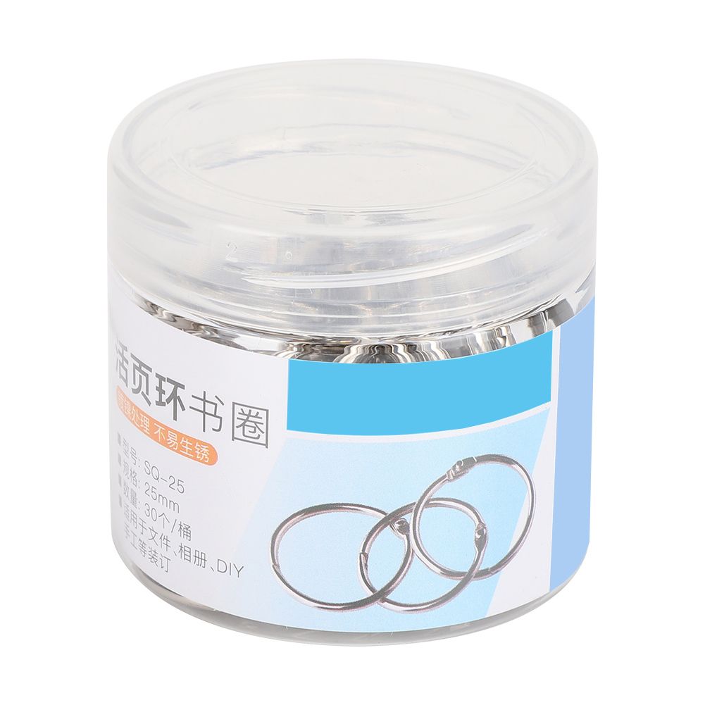 Loose Leaf Clip Tinplate Book Binder Opening Circle Hoops for Scrapbook Album Stationery Supplies