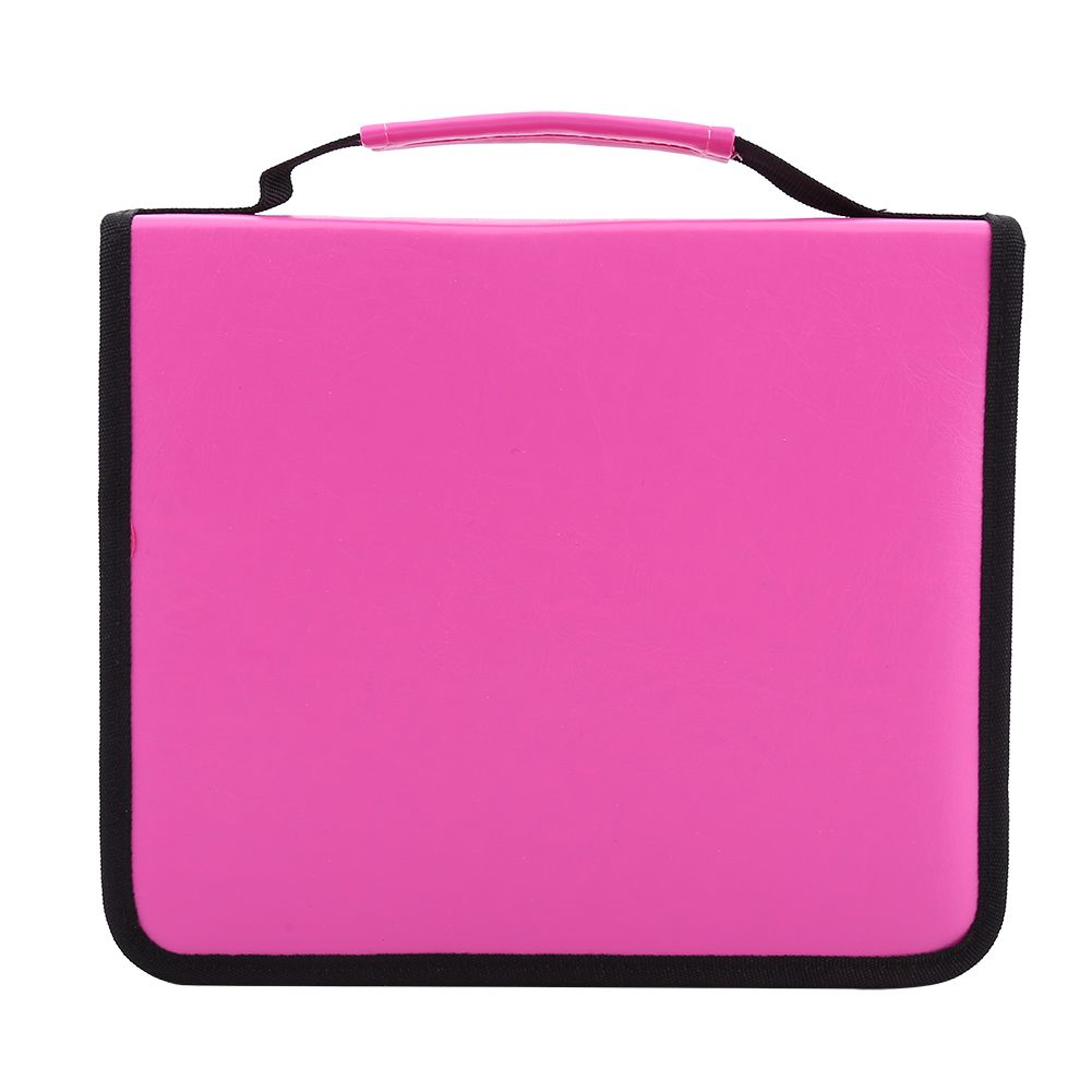 Pencil Case Organizer 120 Slots PU Leather Foldable Large Capacity Zipper Pen Bag