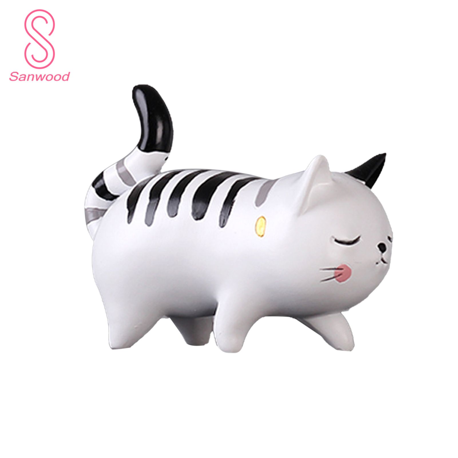 Kitten Model Cute Shape Collectible Resin Cartoon Cat Ornament for Gift