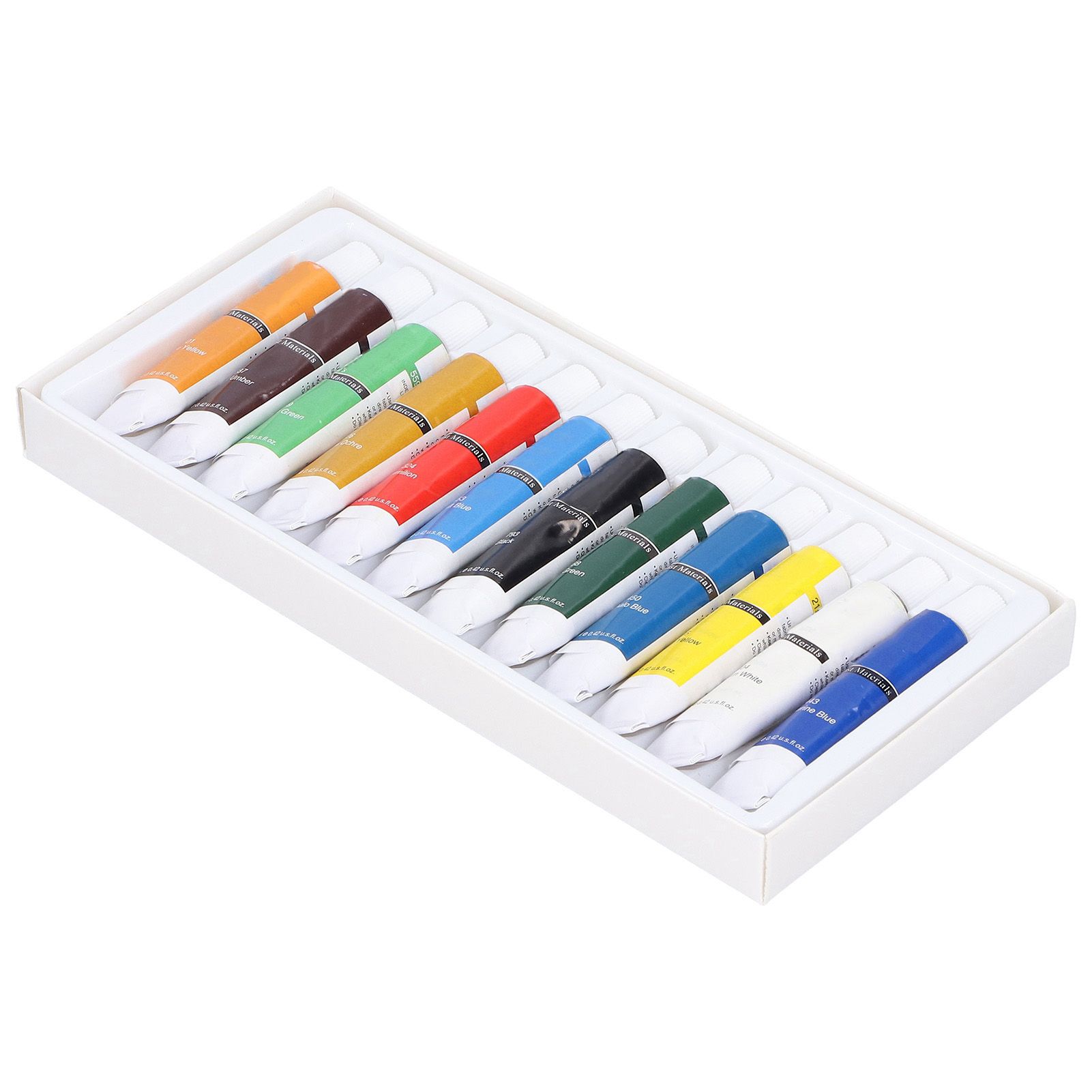 himeng la professional diy oil painting paints portable drawing pigments set 12ml x 12pcs