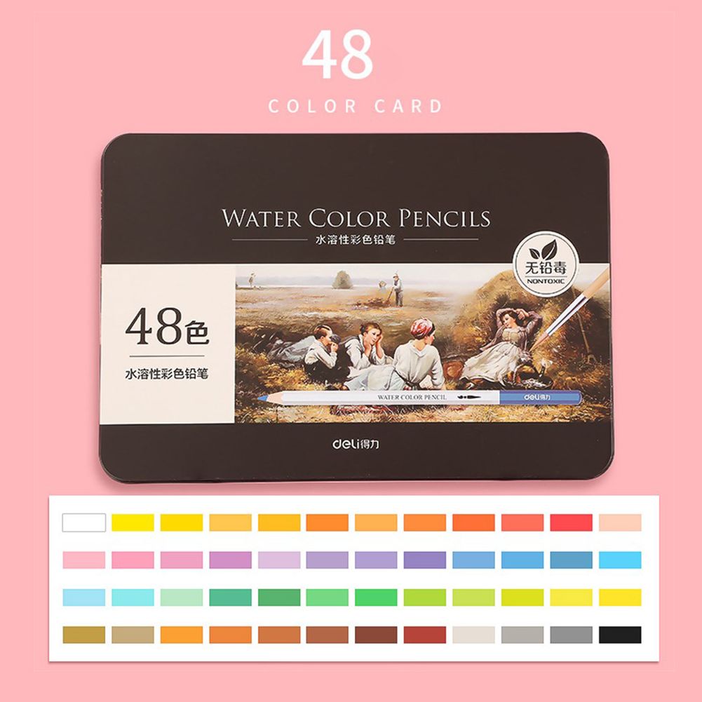 Water Soluble Colored Pencils Pre-ened for Drawing Sketching Art Students with Brush