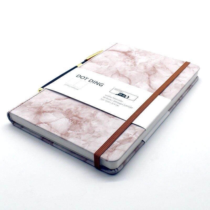 A5 Creative Marble Designer Dotted Bullet S Journal Pu Leather Hardcover Planner Notebook 120gsm 160pages Diary Notebook Journal(null)