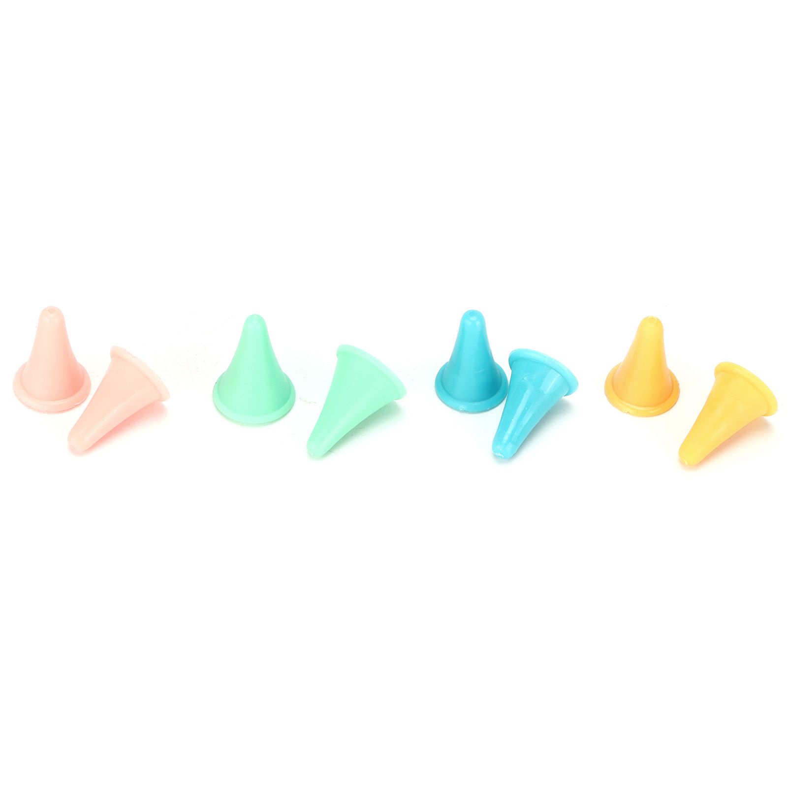 100Pcs Needle Protectors 2 Sizes Practical Colorful Silicone Knitting Caps for Weaving Crocheting Stitching