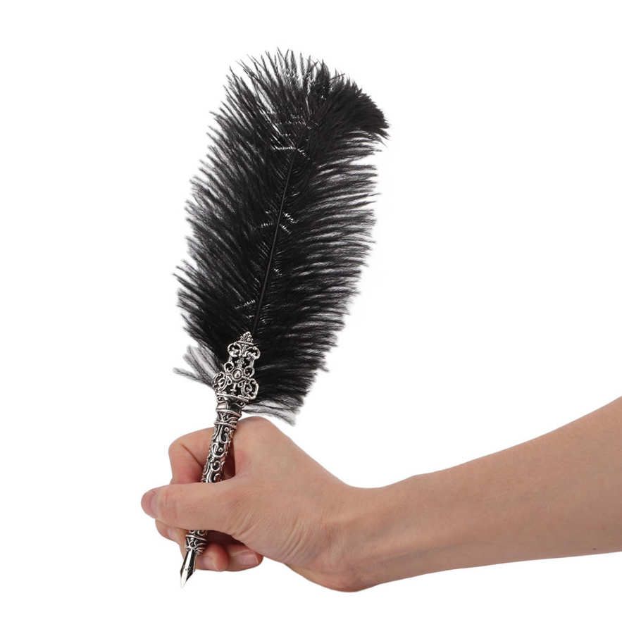 Feather Pen Set Durable Creativity Easy Writing Stationery Gift Box for Lover Teacher Classmate