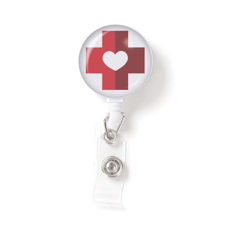 1PC  & Nurses Stethoscope Badge Reel Badge Holder Clip Retractable ID Badge Holder with 360 Rotating Alligator Clip