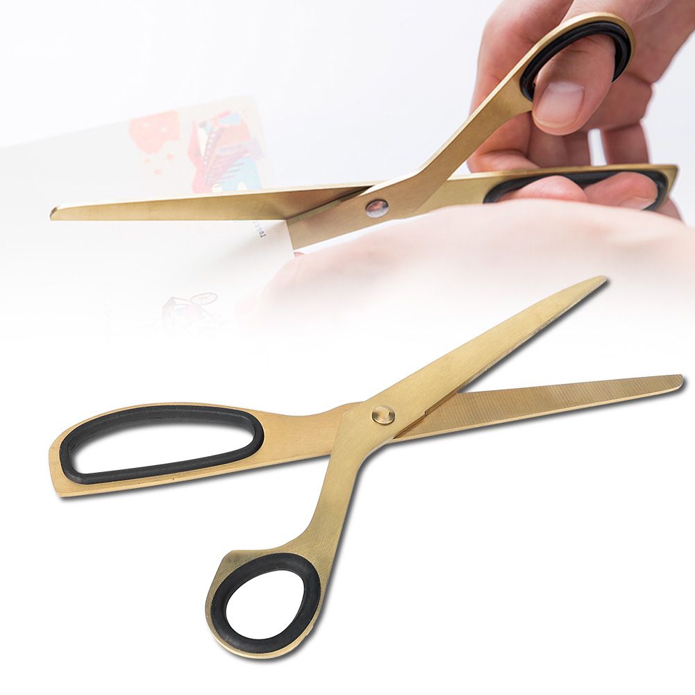 Golden Stainless Steel Scissors Simplified Modernity Black and Home Decoration Supplies