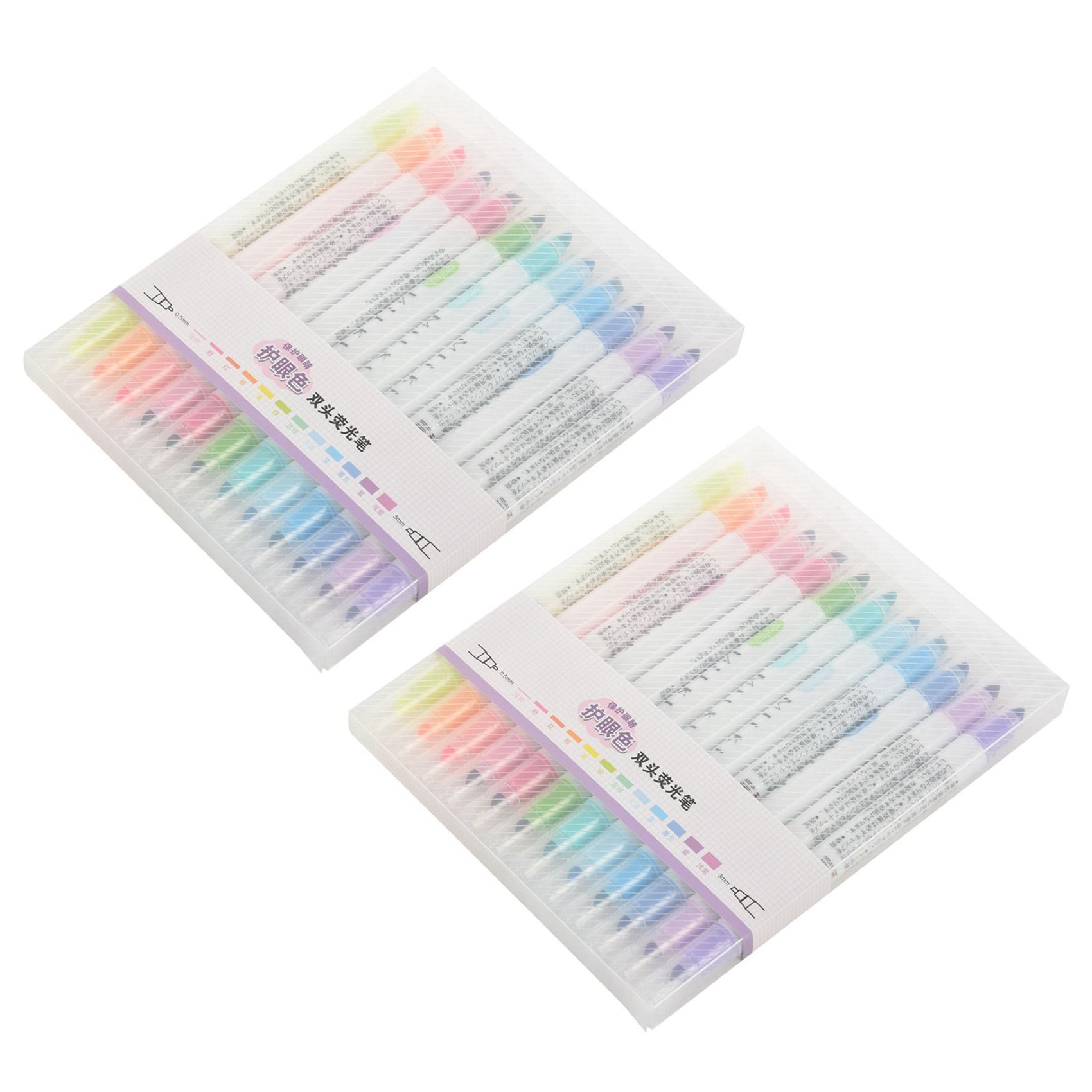 24 Pcs/Set Japanese Stationery Zebra Mild Liner Double Headed Fluorescent Pen Fluorescent Marker Pen lighter Pen