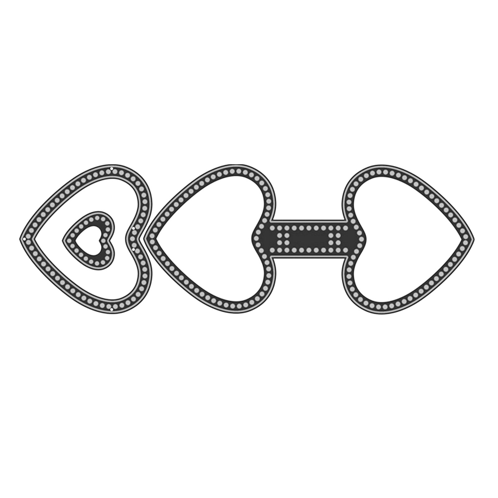 Scrapbook Stamp Heart Shape Handmade Crafts Carbon Steel Template for Greeting Cards