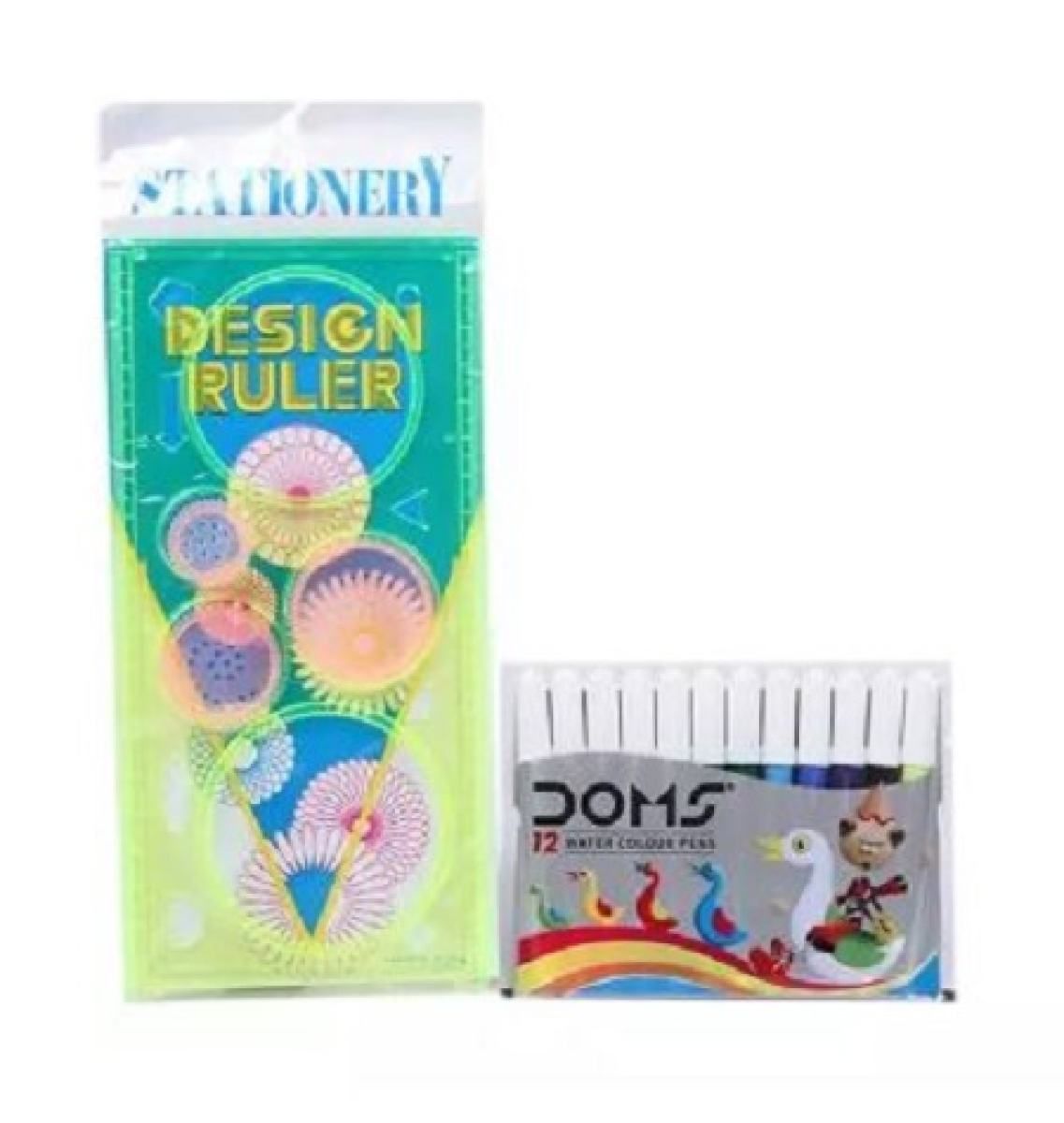 Design Ruler and 12 Doms Water Colour Pens