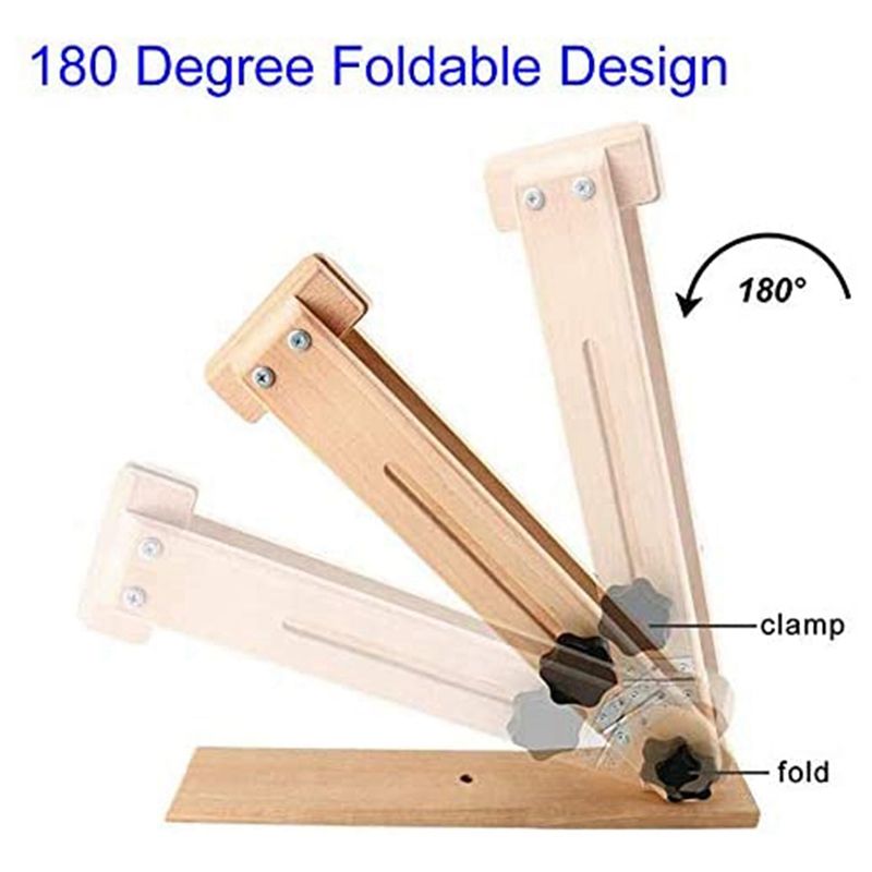 Adjustable Rotating DIY Leather Wooden Clip High-Grade Beech Wood Hand-Stitched Wooden Clip