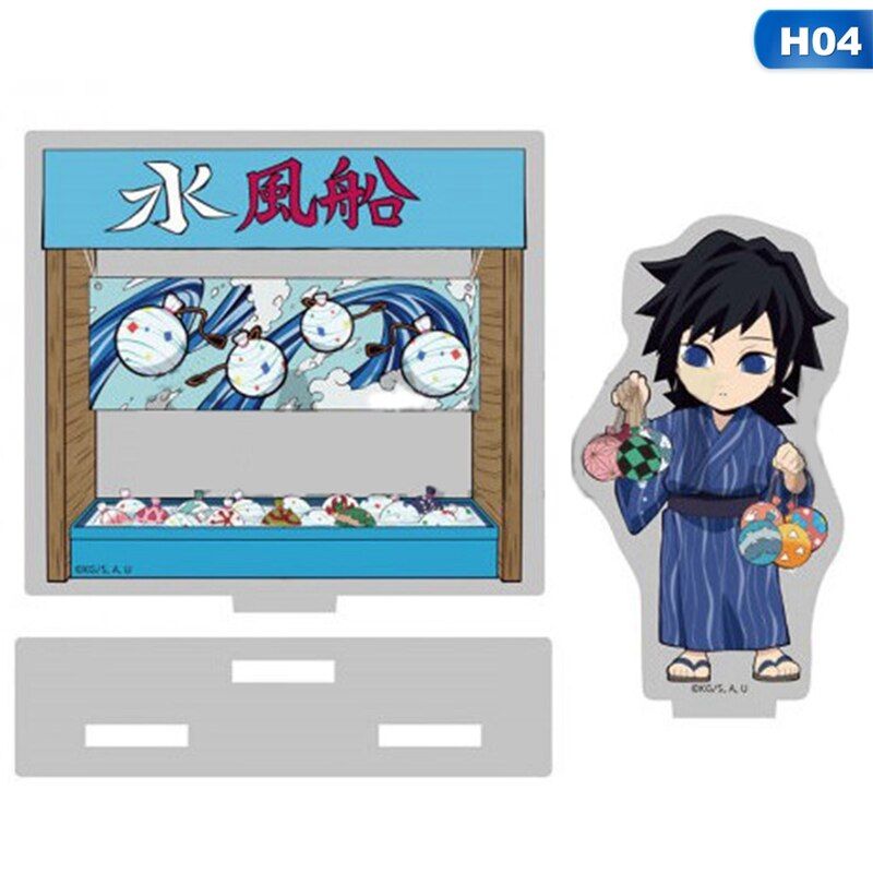 Demon Slayer Kimetsu No Yaiba Hashira Giyuu Muichirou Shinob Acrylic Stand Figure Model Plate Holder Cake Topper