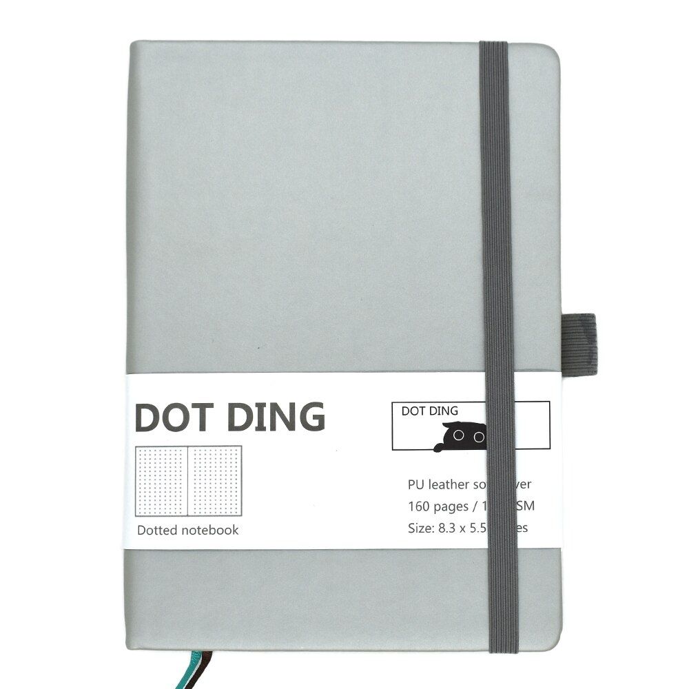 Arrived Bullet dotted journal paper A5,leather softcover, 160 pages, ivory white paper 100 GSM, Notebook hand-made diary