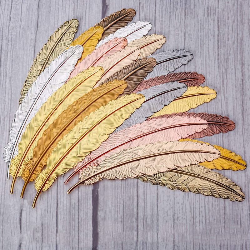 27 Pieces Of Metal Bookmarks Feather Bookmarks Feather Bookmarks for Students