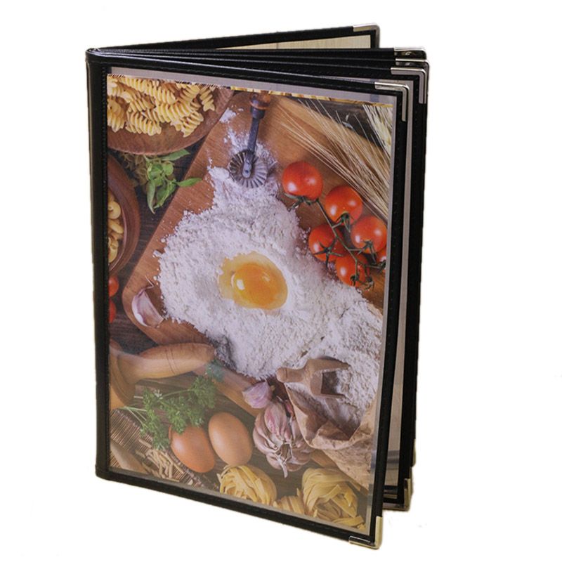 Transparent Restaurant Menu Covers for A4 Size Book Style Cafe Bar 6 Pages 12 View