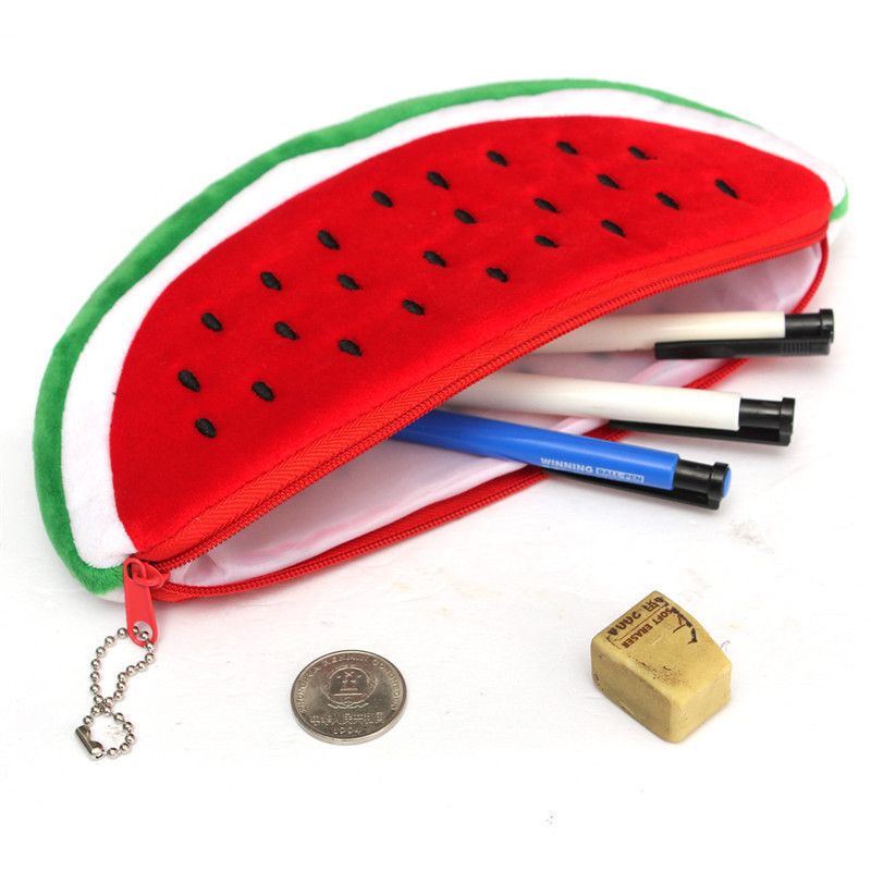 Watermelon Student Officer Pencil Bag Case Pouch Stationery (Red) - gules