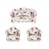 Dollhouse Furniture Sceneni Floral Print Sofa Set Decor Toy DIY Crafts Props