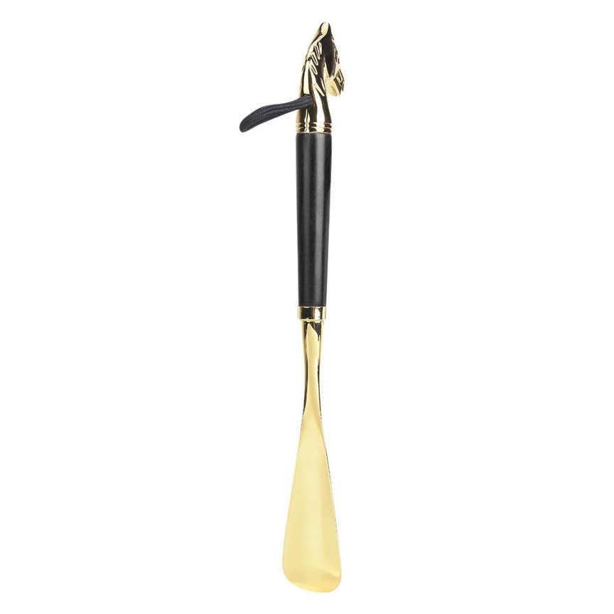 Horse Head Shoe Horn Lifter Universal Long Beech Handle Handled Shoehorn