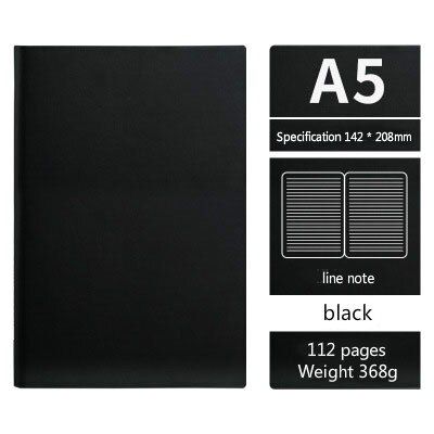 New Hengyue A5 Business Notebook Sub Office Work Plan Simple Leather Book Horizontal Line Notepad Student Notebook