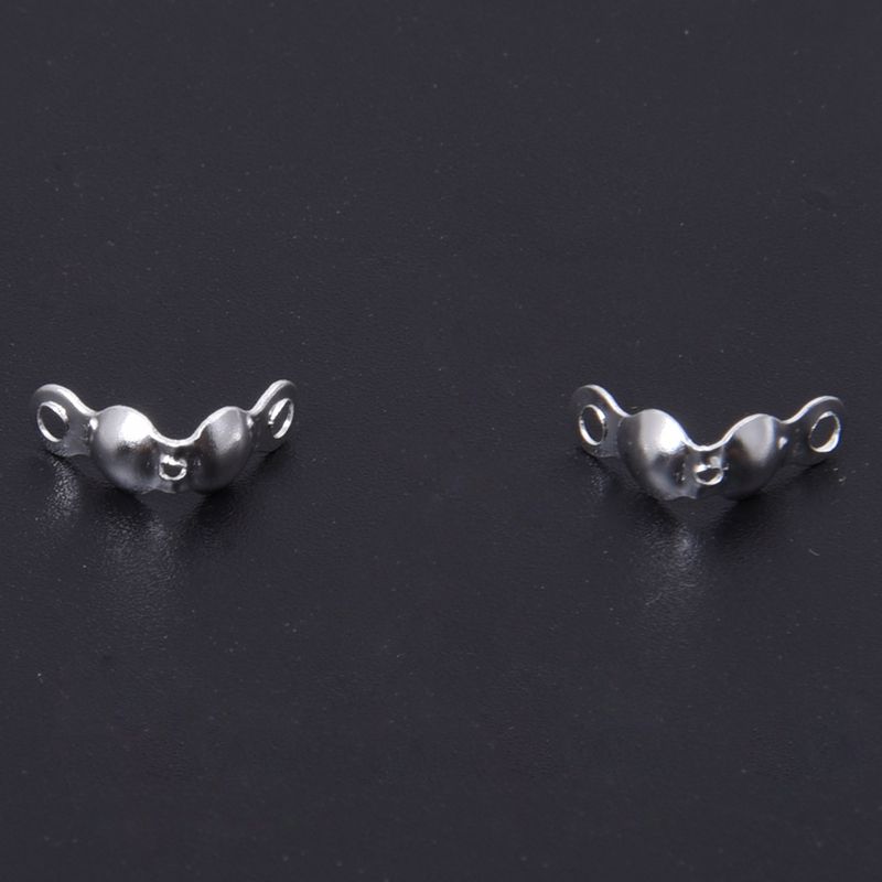 200 PCS Silver Spherical Metal Buckle Packet Header 4 mm