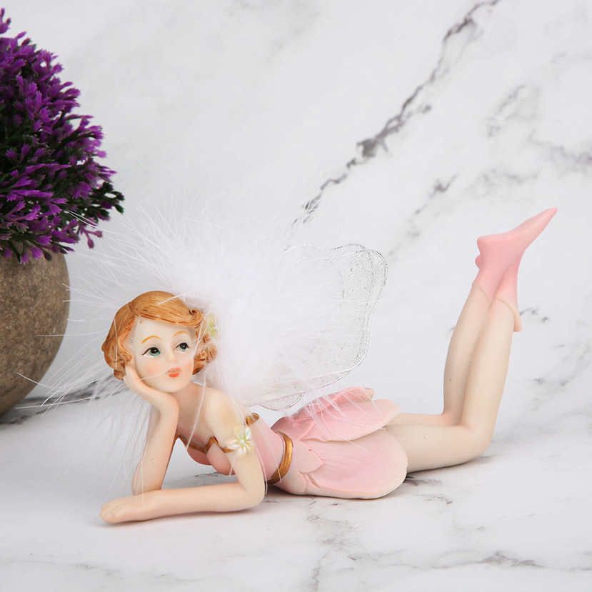 Children Gift Flower Fairy Figurine Beauty Angel Miniature Statue Home Resin Decoration Kids Birthday