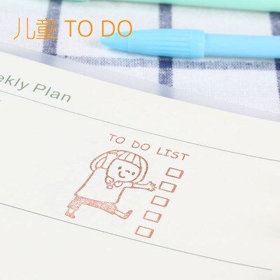 Korean Stationery Notebook Planner Accessories TO DO List Plan Stamp school cute Kawaii Diy Tool Daily diary tracker seal stamp