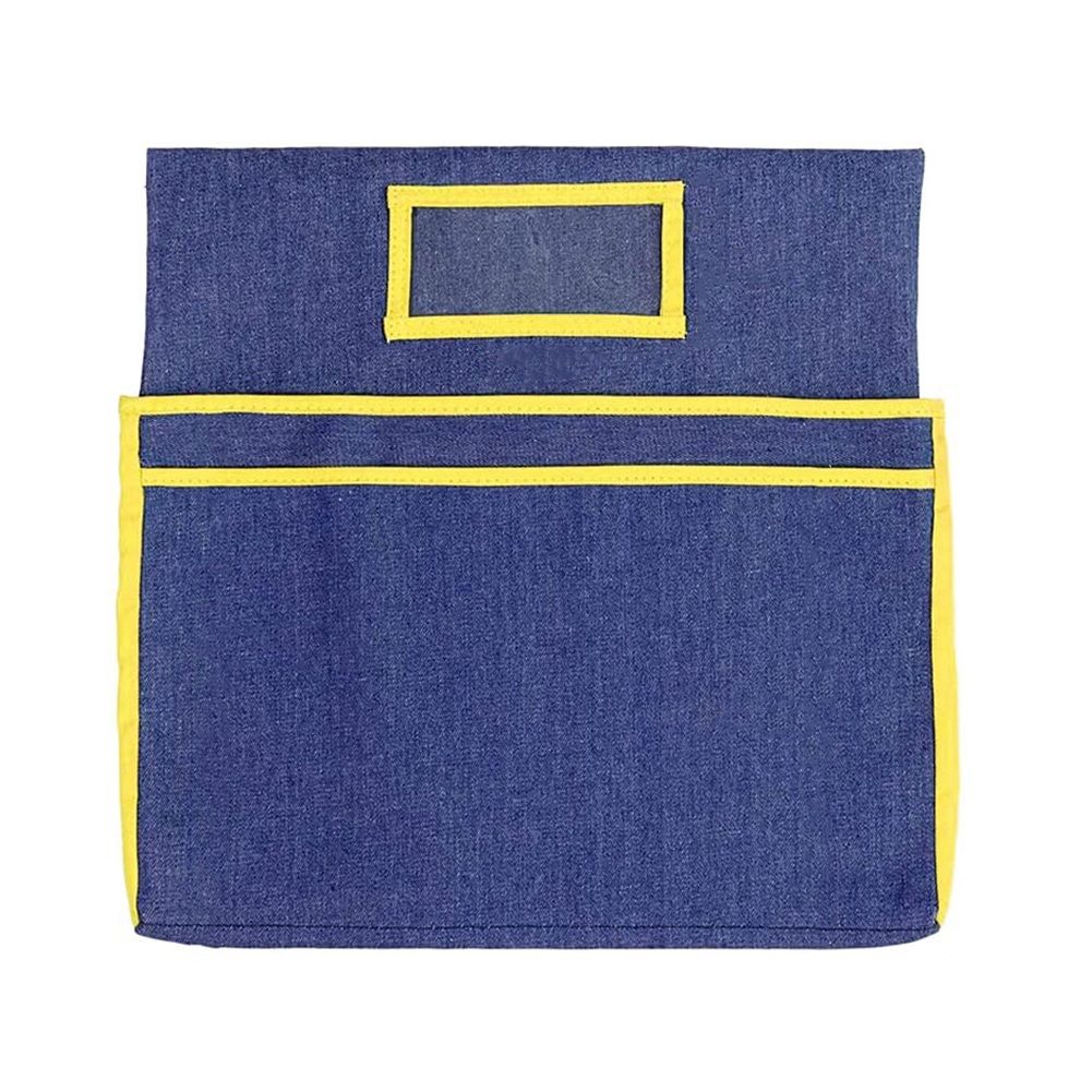 Chairback Buddy Pocket Chart with 2 Heavy Duty Storage Pocket,School Supplies Seat Sacks,for Classroom Chair (Yellow)