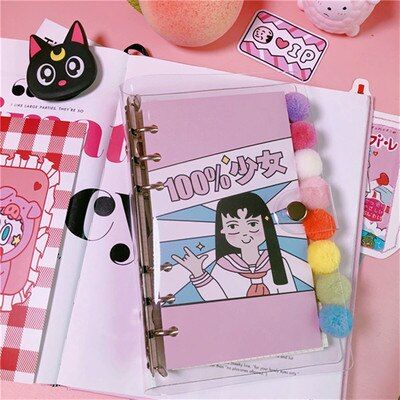 A6 Cute Korean  Kawaii Traveler's school Notebook Daily Weekly Planner Organizer loose-leaf Journal Supplies Agenda 2020
