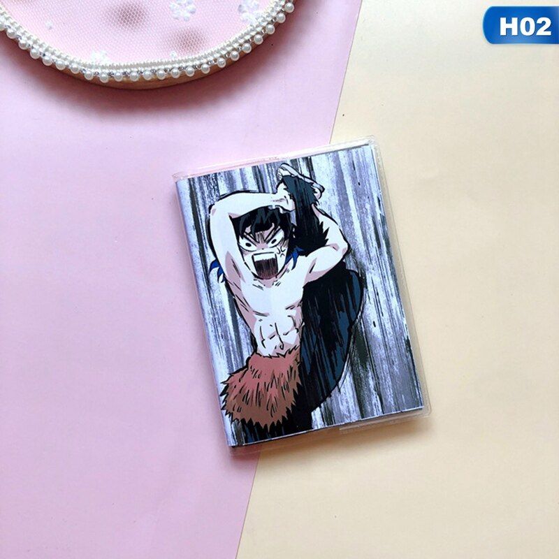Anime Demon Slayer Kimetsu No Yaibai PU Cover Handbook Student Stationery Notebook Office School Supplies 85x120mm(null)