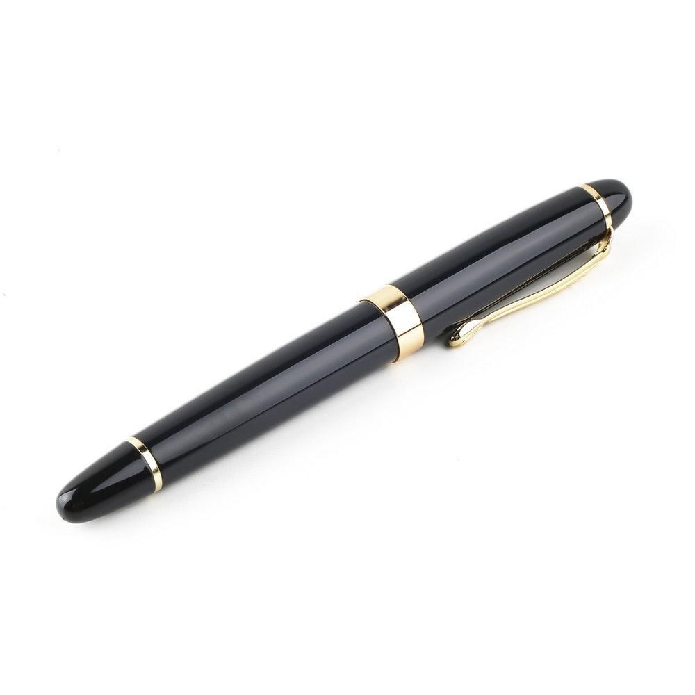 Jinhao X450 Fountain Pen Black Mordern Medium Nib Gold Trim New Perfect