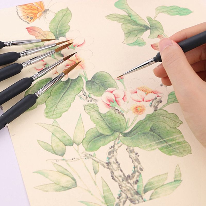 10 Fine-Pointed Brushes for Scale Model Painting and Line Drawing