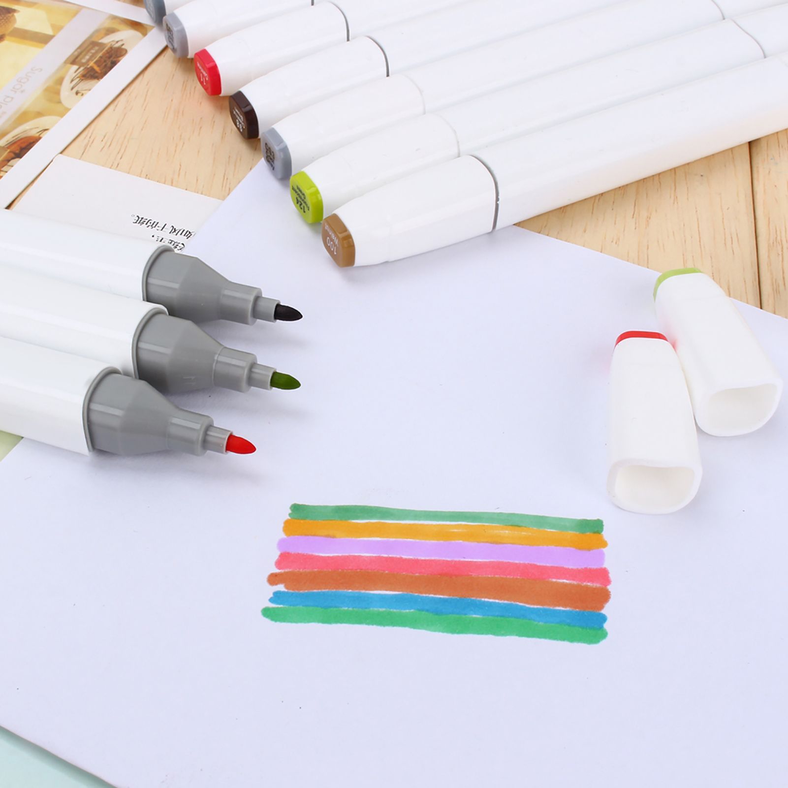 Easy to use travel friendly marker set organize Paint markers with comfortable grip flexibility easy store for sketch patterns