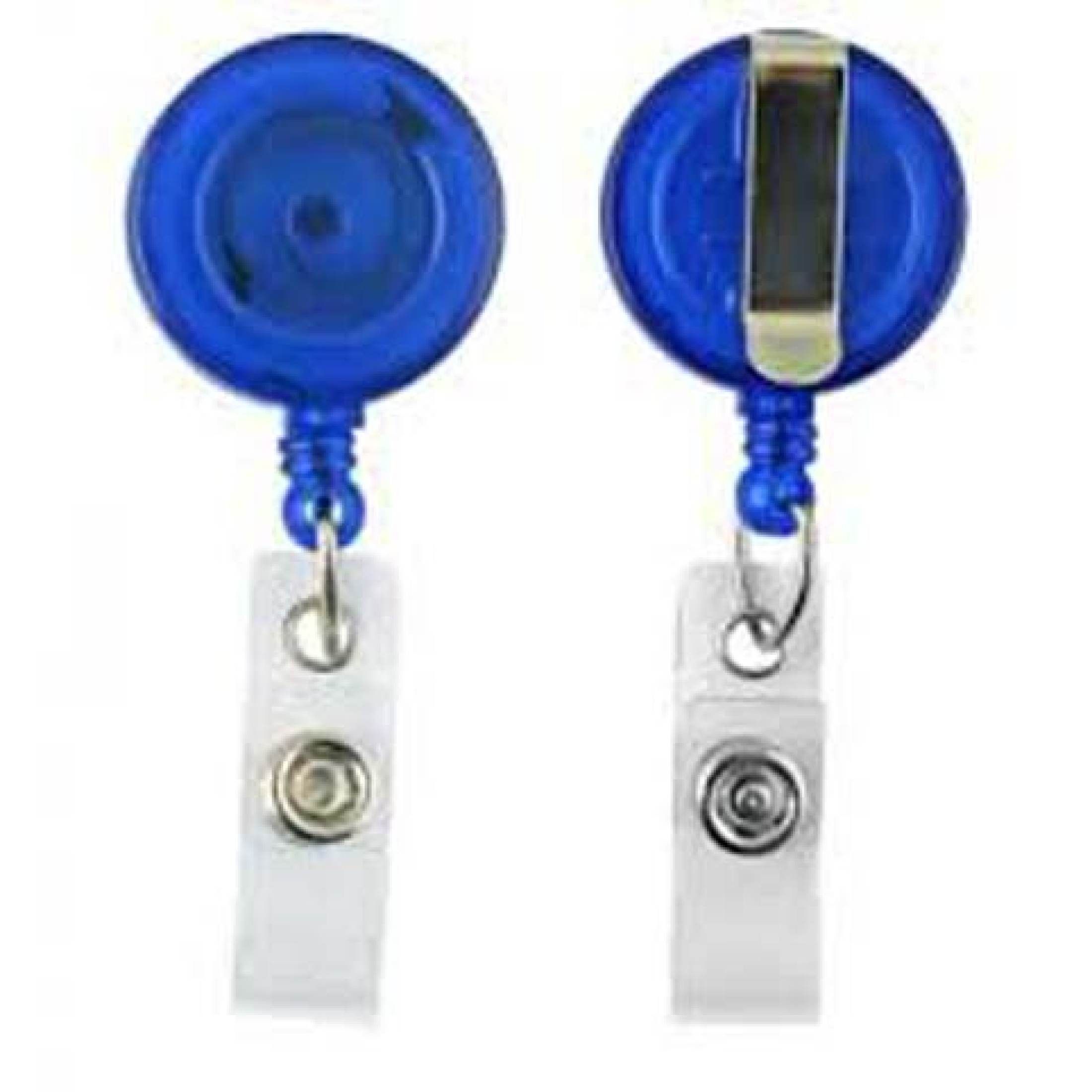 Badge Reel Carabiner Recoil Retractable Holder Yoyo Pass ID Card Blue pcs