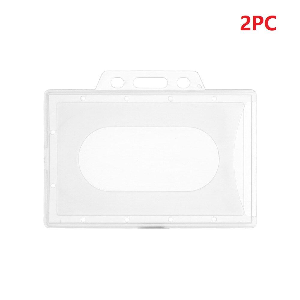 2 PC Plastic Multi-use Hard Plastic Badge Work ID Card Holder Protector Cover Case ID Card Holder Useful Design