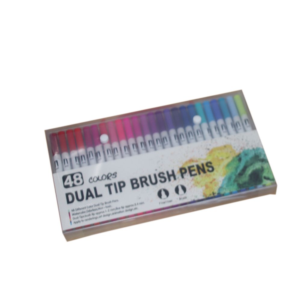 Dual ip Colored Brush Pens Art Markers Set For Coloring Books Drawing Journal Planner Calendar Art Projects refill color