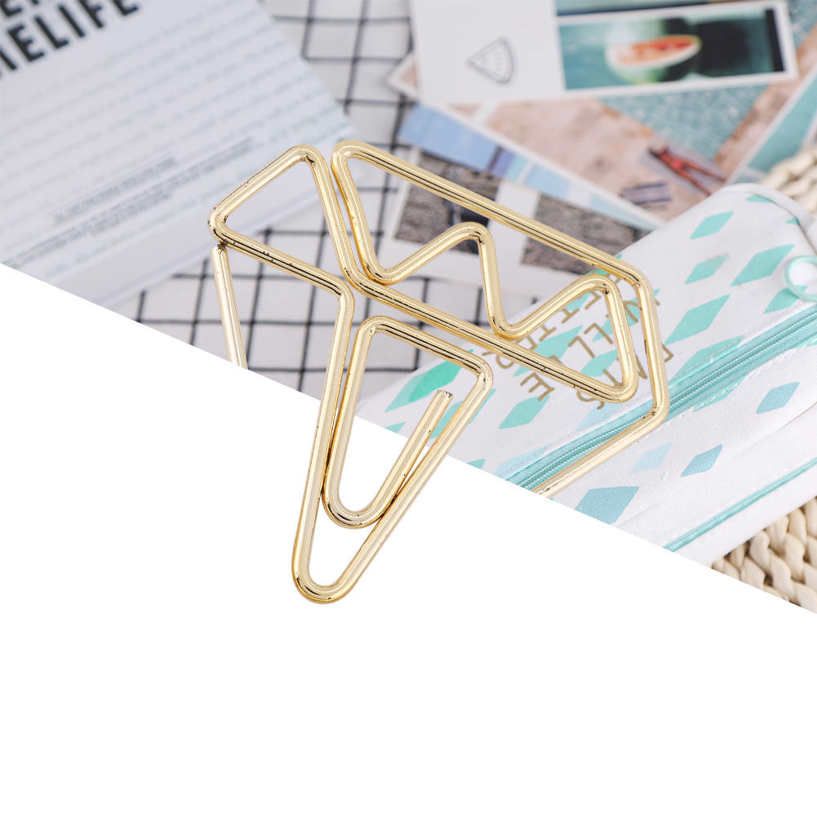 8 Pcs Creative Diamond Shape Paper Clips Funny Bookmark Marking Document Organizing Clip