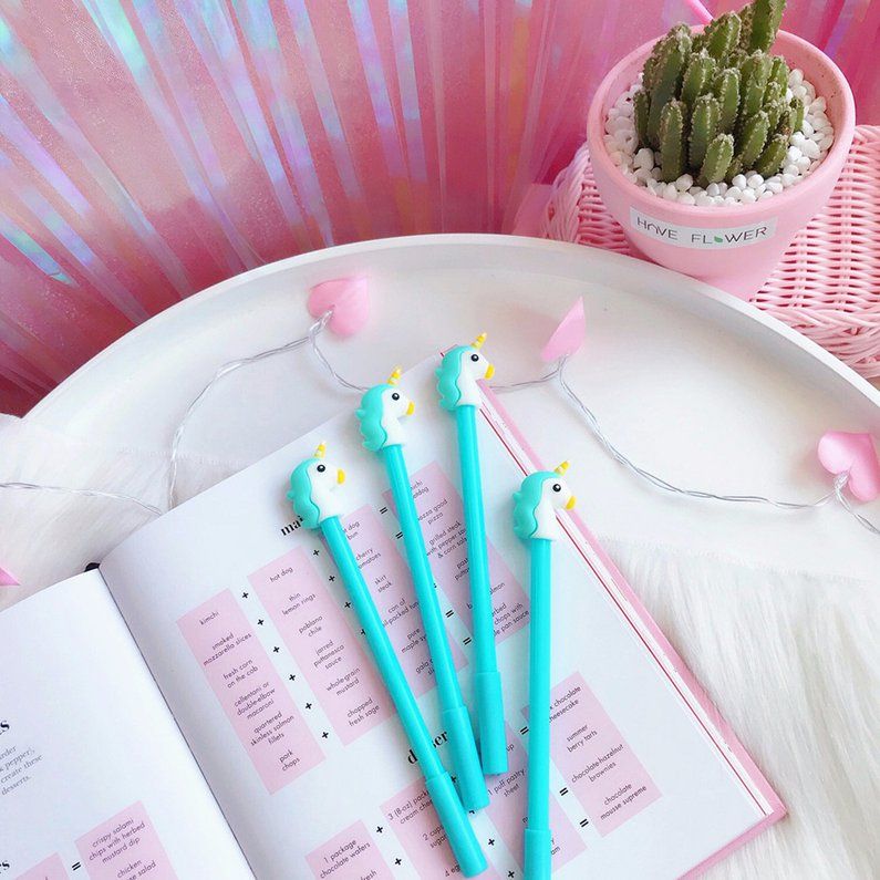 Student Pens Kawaii Cartoon Writing Plastic Pens For Kids Girls Gifts