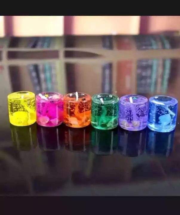 Jelly candle 6 piece multi colour Decorative Candles Birthday, Wedding, Party, any special Organization
