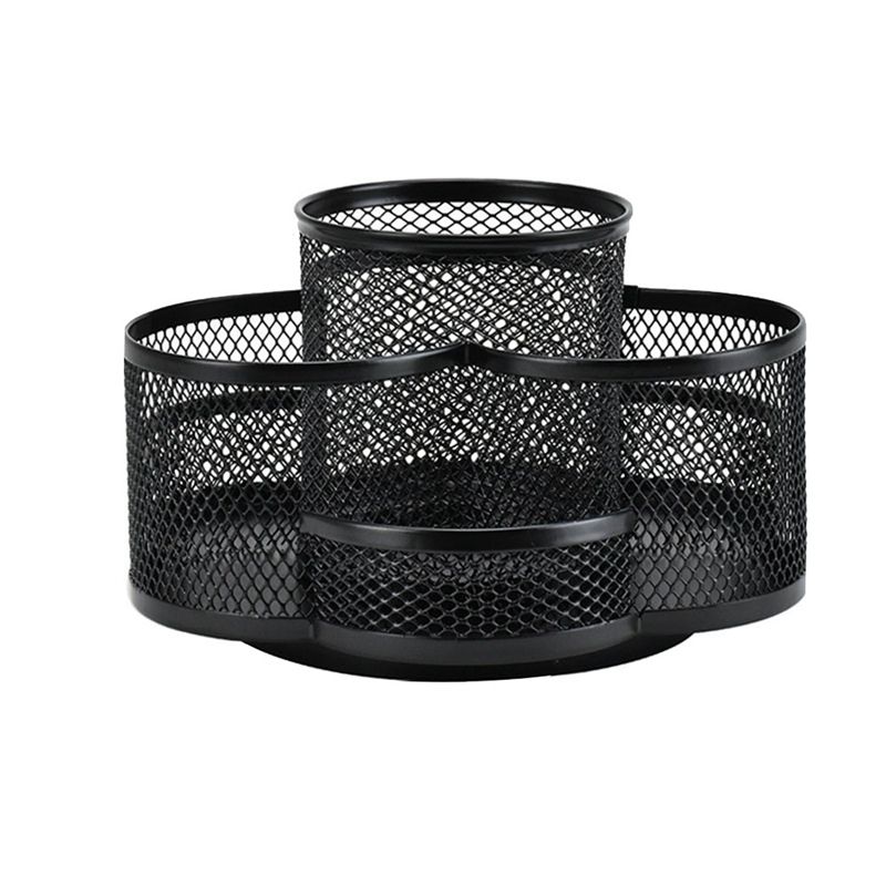 360-Degree Pen Holder for Desk Organizers with 7 Compartments,Mesh Desktop Caddy for Office School & Art Supplies