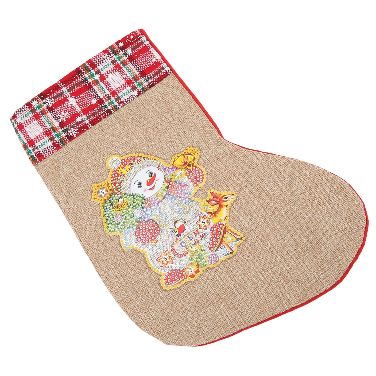 DIY Rhinestone Art Painting Christmas Decorations Socks For Stairs Fireplaces