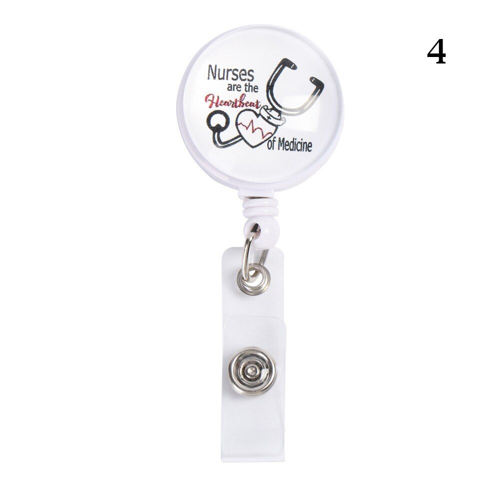 2020 Starry Sky Marble Pattern IC Name Card Badge Holder Retractable Nurse Badge Reel Clip Wholesale