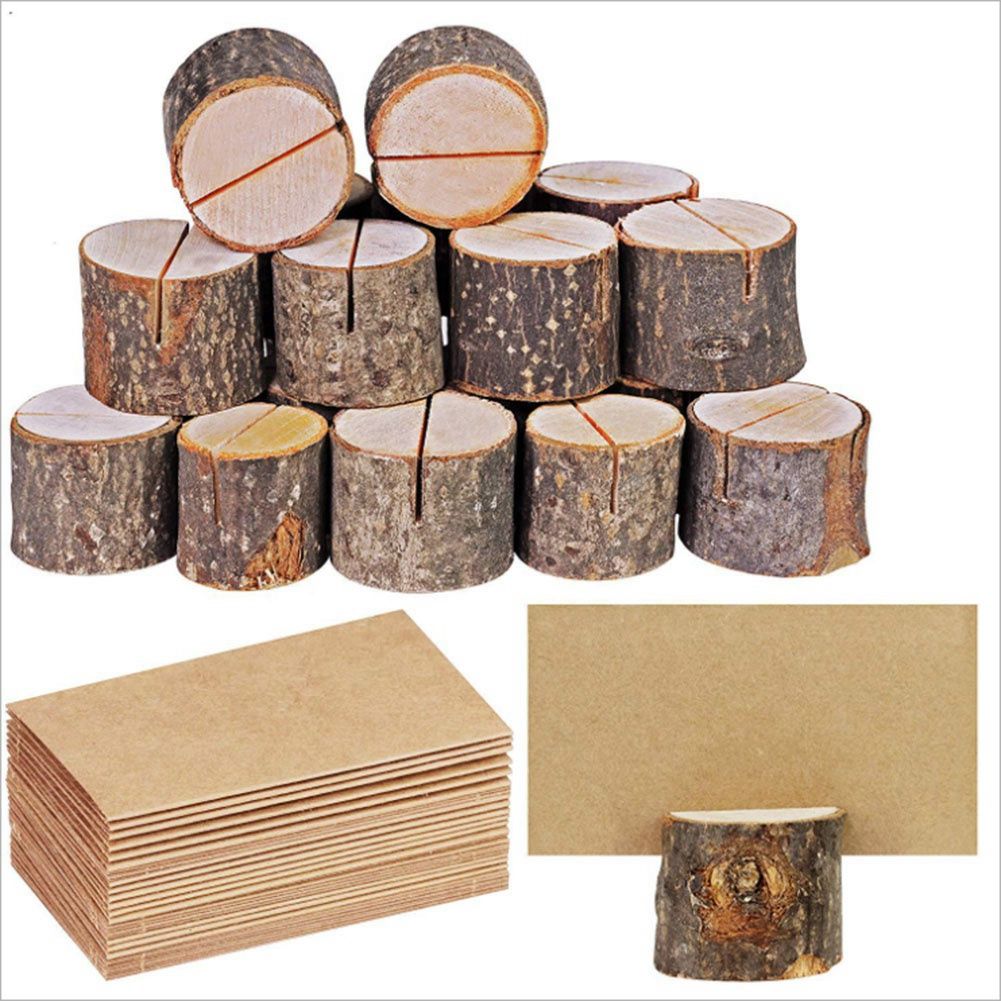 Ecological Wood, Stump Notes, Wooden Business Card Holders, Wooden Decorations for Wedding Meetings, Simple Wooden Posts