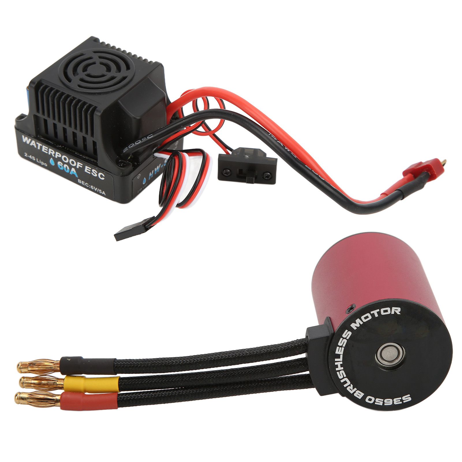 S3650 3100V Brushless Motor + 60A ESC Kit For 1/10 Remote Control Cars
