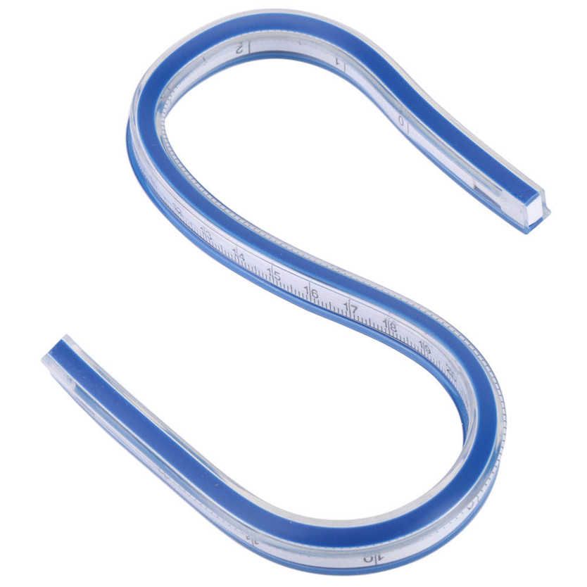 1 pcs Flexible Plastic Curve Rule Ruler Drafting Drawing Measure Tool Craft Supplies